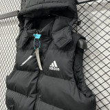 2026/27 AD Black Cotton Vest Jacket J5501 黑色带帽