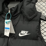 2026/27 NK Black Cotton Vest Jacket J5503 黑色带帽