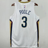 2026 Pelicans POOLE #3 White NBA Jerseys