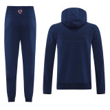 2026 BA Baby Blue Hoody Thickened Fluff Zipper Jacket Tracksuit