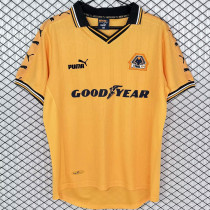 1998/1999 Wolves Home Yellow Retro Soccer Jersey