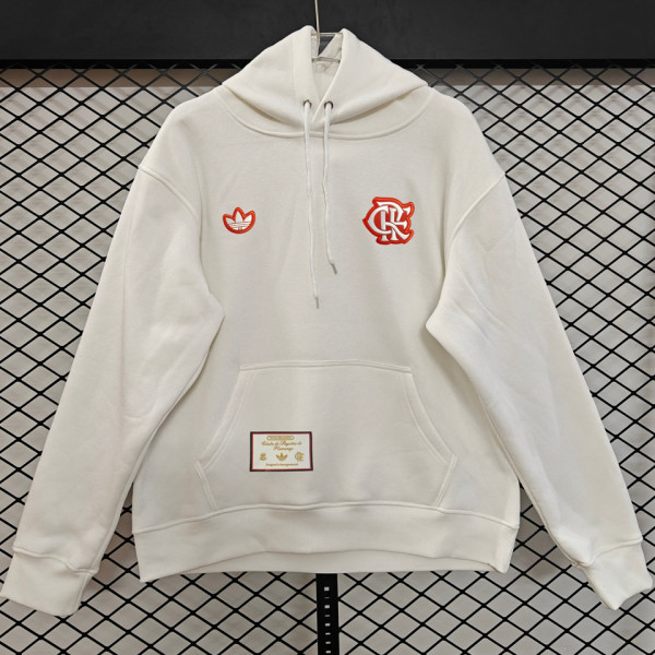 2026 Flamengo White Retro Style Hoody