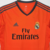 2013/14 RM Thrid Orange Retro Long Sleeve Soccer Jersey