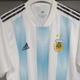 2018 Argentina Home Retro Player Version Soccer Jersey