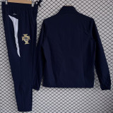 2026 Portugal Dark Blue Windbreaker Jacket  （A Set）