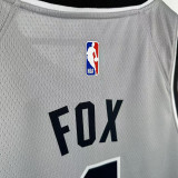 2026 Spurs FOX #4 Grey NBA Jerseys