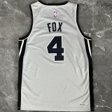 2026 Spurs FOX #4 Grey NBA Jerseys