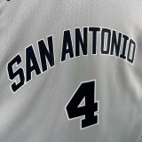 2026 Spurs FOX #4 Grey NBA Jerseys
