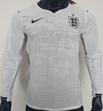 2026/27 England Home White Player Version Long Sleeve Soccer Jersey