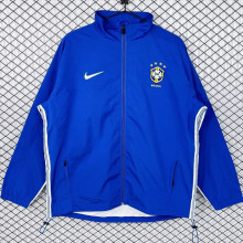 1998 Brazil Home Blue Retro Windbreaker