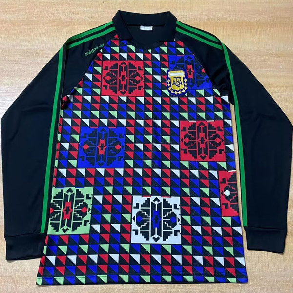 1990 Argentina GK Retro Long Sleeve Soccer Jersey