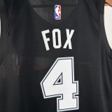 2026/27 Spurs FOX #4 Black City version NBA Jerseys