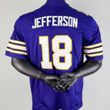 JEFFERSON #18 Men's Minnesota Vikings NFL Jersey 小马