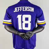 JEFFERSON #18 Men's Minnesota Vikings NFL Jersey 小马