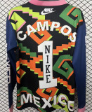 Mexico CAMPOS #1 GoalKeeper Retro Long Sleeve Soccer Jersey