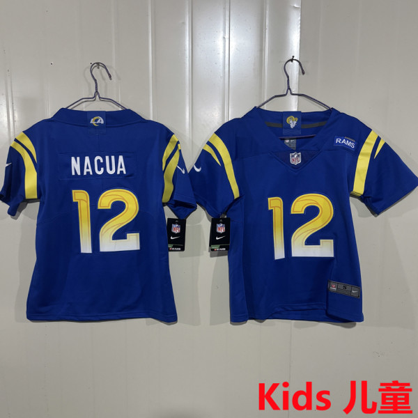 NACUA #12 Los Angeles Rams Kids NFL Jersey 公羊