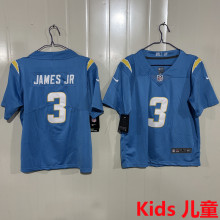 JAMES JR #3 Los Angeles Chargers Kids NFL Jersey 闪电