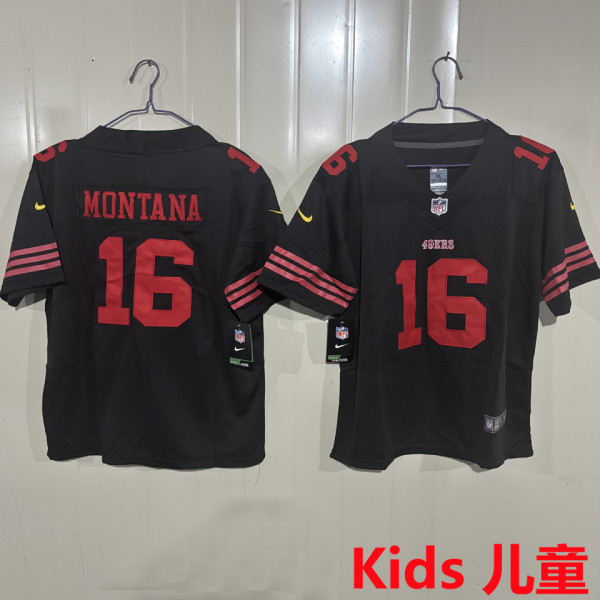 Copy MONTANA #16 San Francisco 49ers Kids NFL Jersey 49人
