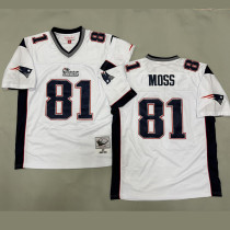 MOSS #81 Men's New England Patriots Retro NFL Jersey 爱国者
