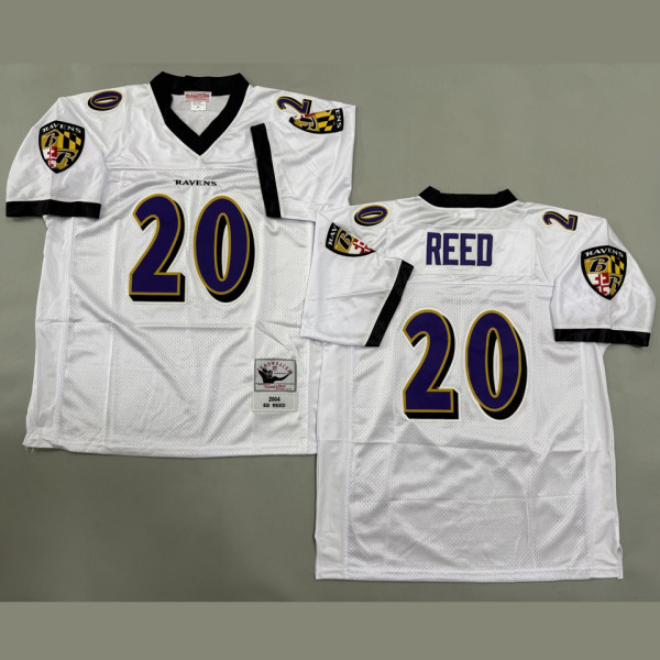 REED #20 Men's Baltimore Ravens Retro NFL Jersey 乌鸦