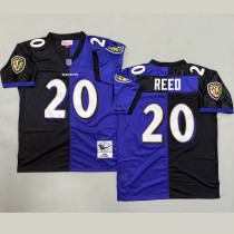REED #20 Men's Baltimore Ravens Retro NFL Jersey 乌鸦