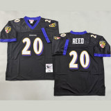 REED #20 Men's Baltimore Ravens Retro NFL Jersey 乌鸦