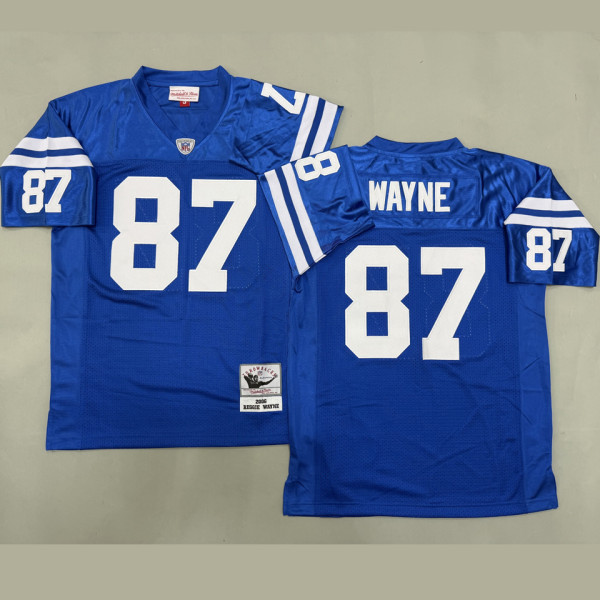 WAYNE #87 Men's Indianapolis Colts Retro NFL Jersey 小马