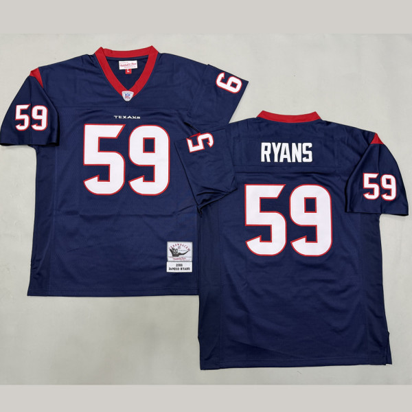RYANS #59 Men's Houston Texans Retro NFL Jersey 德州人