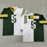 HORNUNNNG #5 Men's Green Bay Packers Retro NFL Jersey 包装工
