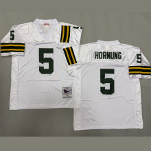 HORNUNNNG #5 Men's Green Bay Packers Retro NFL Jersey 包装工