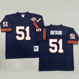 BUTKUS #51 Men's Chicago Bears Retro NFL Jersey 熊队