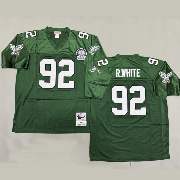 R.WHITE #92 Men's Philadelphia Eagles Retro NFL Jersey 老鹰
