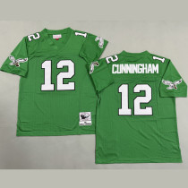 CUNNINGHAM #12 Men's Philadelphia Eagles Retro NFL Jersey 老鹰