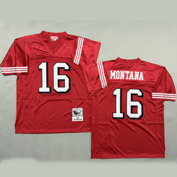 MONTANA #16 Men's San Francisco 49ers Retro NFL Jersey 49人