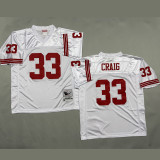 CRAIG #33 Men's San Francisco 49ers Retro NFL Jersey 49人