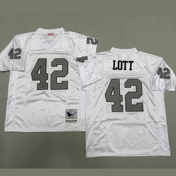 LOTT #42 Men's Las Vegas Raiders Retro NFL Jersey 突袭者