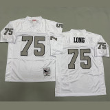 LONG #75 Men's Las Vegas Raiders Retro NFL Jersey 突袭者