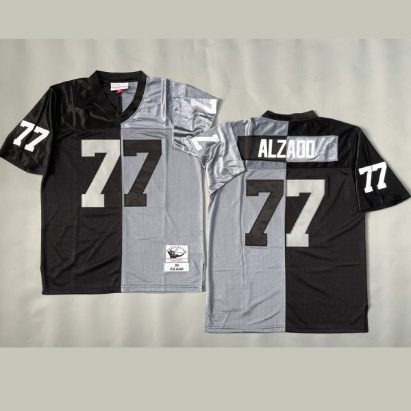 ALZADO #77 Men's Las Vegas Raiders Retro NFL Jersey 突袭者