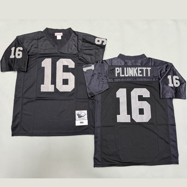 PLUNKETT #16 Men's Las Vegas Raiders Retro NFL Jersey 突袭者