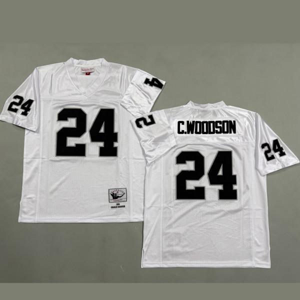 WOODSON #24 Men's Las Vegas Raiders Retro NFL Jersey 突袭者