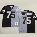 LONG #75 Men's Las Vegas Raiders Retro NFL Jersey 突袭者