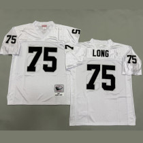 LONG #75 Men's Las Vegas Raiders Retro NFL Jersey 突袭者