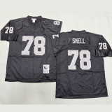 SHELL #78 Men's Las Vegas Raiders Retro NFL Jersey 突袭者