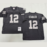 STABLER #12 Men's Las Vegas Raiders Retro NFL Jersey 突袭者