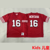 MONTANA #16 San Francisco 49ers Retro Kids NFL Jersey 49人