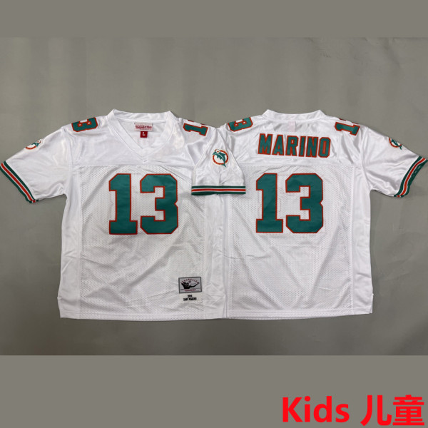 MARINO #13 Miami Dolphins Retro Kids NFL Jersey 海豚