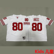 RICE #80 San Francisco 49ers Retro Kids NFL Jersey 49人