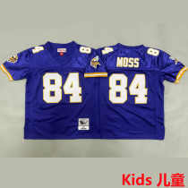 MOSS #84 Minnesota Vikings Retro Kids NFL Jersey 维京人