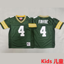 FAVRE #4 Green Bay Packers Retro Kids NFL Jersey 包装工