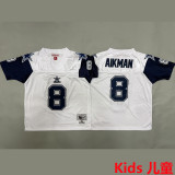 AIKMAN #8 Dallas Cowboys Retro Kids NFL Jersey 牛仔